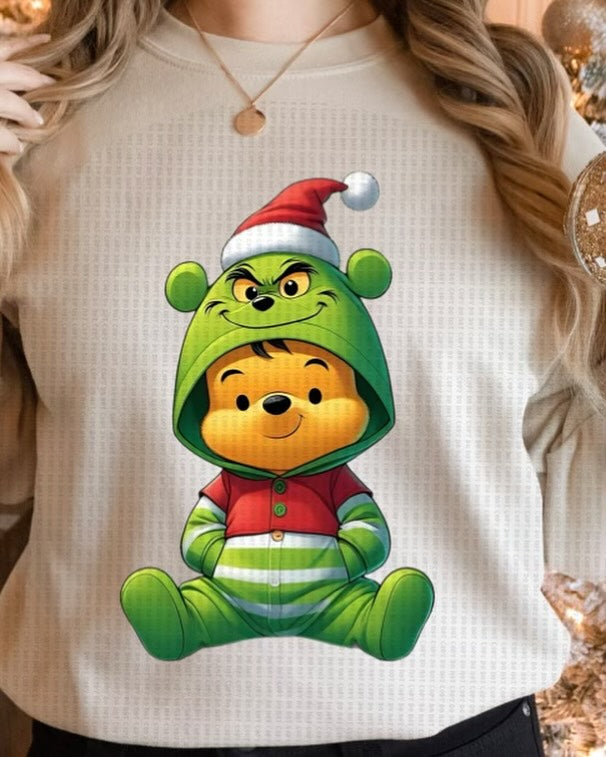 Poo Bear as Grinch Sweatshirt