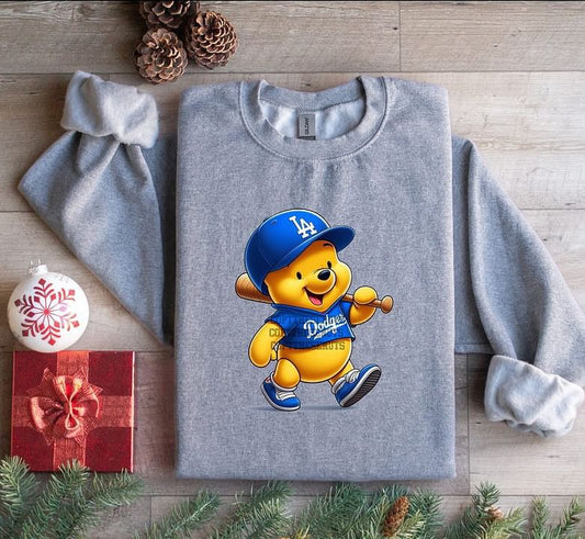 Poo Bear LA Dodgers Batter Up Sweatshirt